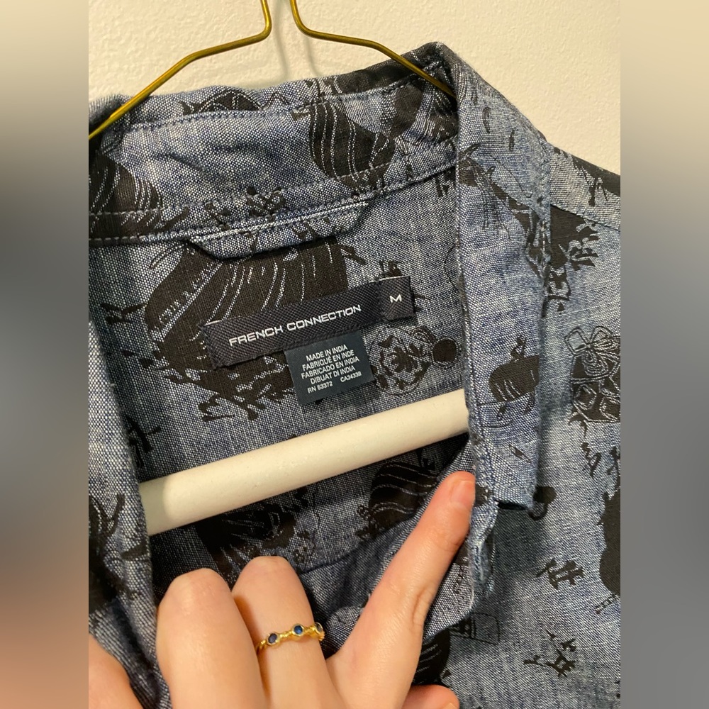 French Connection Printed Cotton Button-Down Shir… - image 6